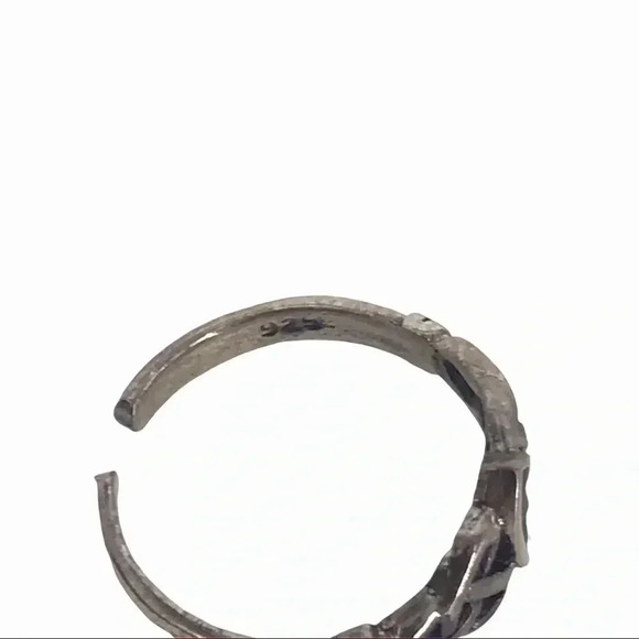 VICTORIAN GOTHIC INSPIRED MOODY TWISTED TRINITY DARK ACADEMIA TOE RING 925 XS - Picture 10 of 10